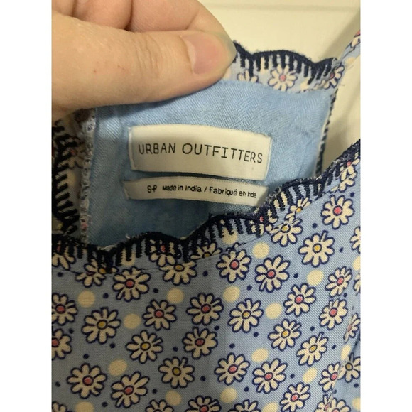 Urban Outfitters S Hanna Mini Babydoll Dress Tiered Blue Floral Cottage Core - Picture 8 of 11